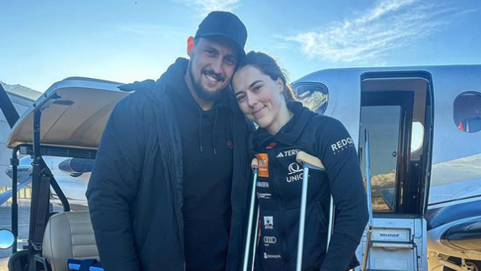 Petra Vlhová s priateľom Michalom.