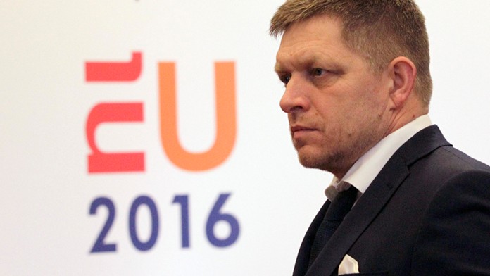 Premiér Robert Fico na samite EÚ.