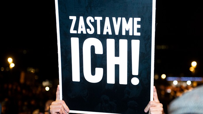 Protest strán PS, KDH a SaS.