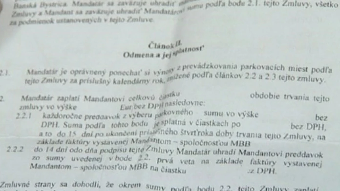 Zmluva v Banskej Bystrici o parkovnom
