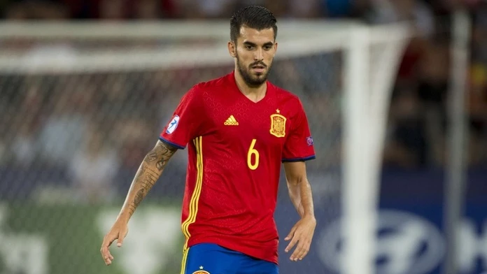 Dani Ceballos počas finálového zápasu ME U21 Španielsko - Nemecko.
