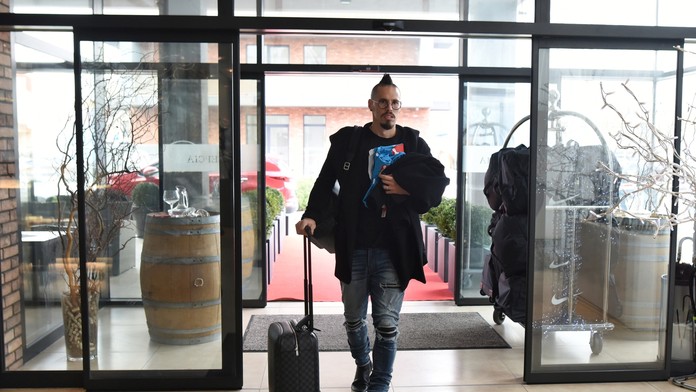 Marek Hamšík prichádza do hotela na zraz pred turnajom King´s Cup.