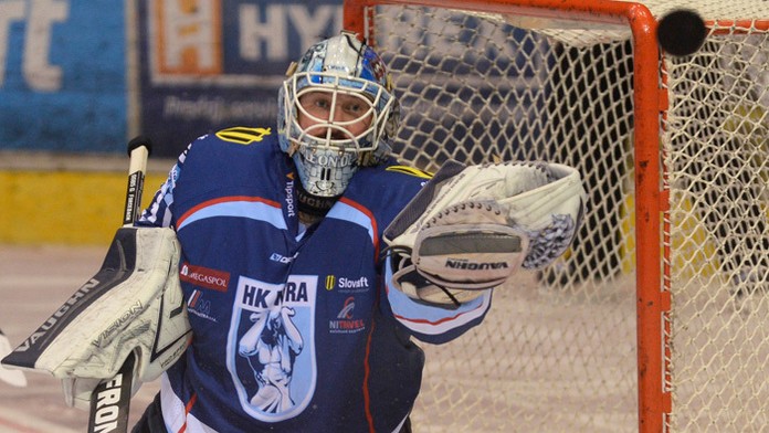 Na snímke brankár Nitry 