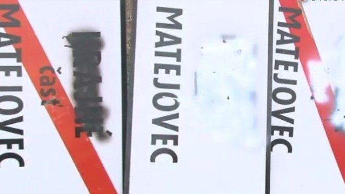 Poškodené značenie