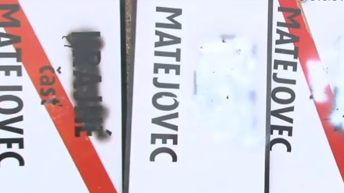 Poškodené značenie