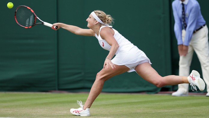 Švajčiarska tenistka Timea Bacsinszká.