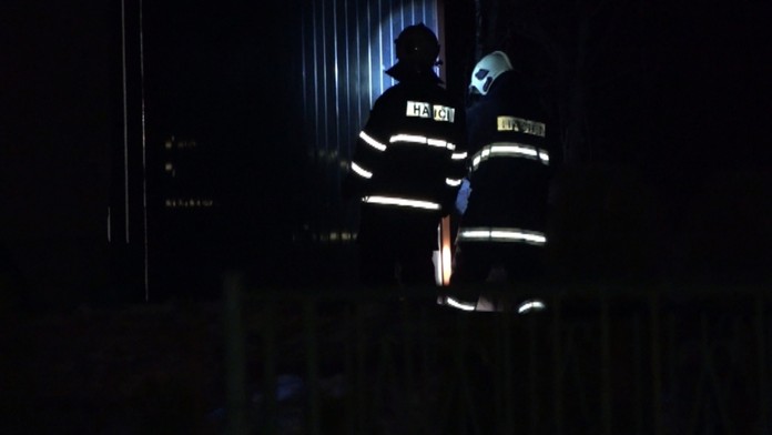 Zásah hasičov na mieste výbuchu.