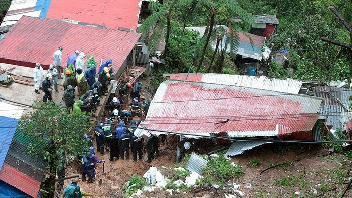 Dažde a záplavy na Filipínach.