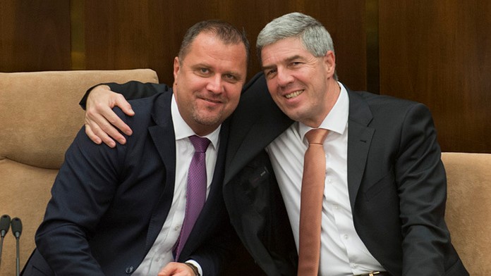 Podpredsedovia parlamentu Andrej Hrnčiar a Béla Bugár.