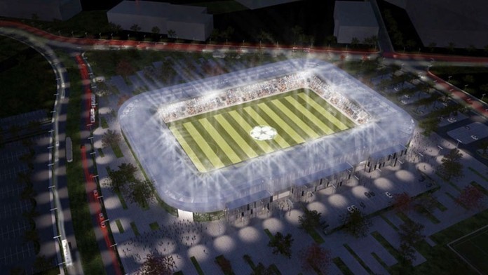 Vizualizácia nového štadióna v Košiciach
