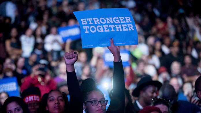 Sympatizanti Hillary Clintonovej.