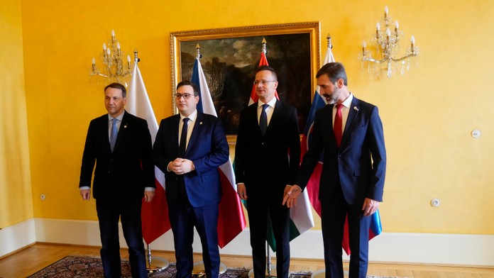 Stretnutie šéfov diplomacie krajín V4 v Prahe.