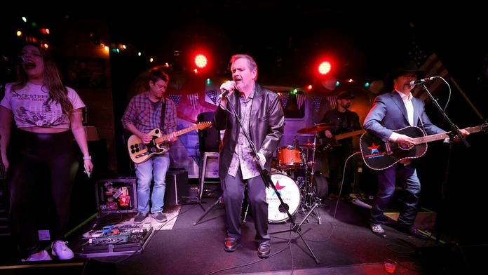 Meat Loaf a country spevák John Rich na Redneck Riviera Nashville 27. marca 2021 v Nashville, Tennessee