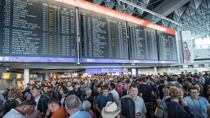 Evakuácia letiska vo Frankfurte