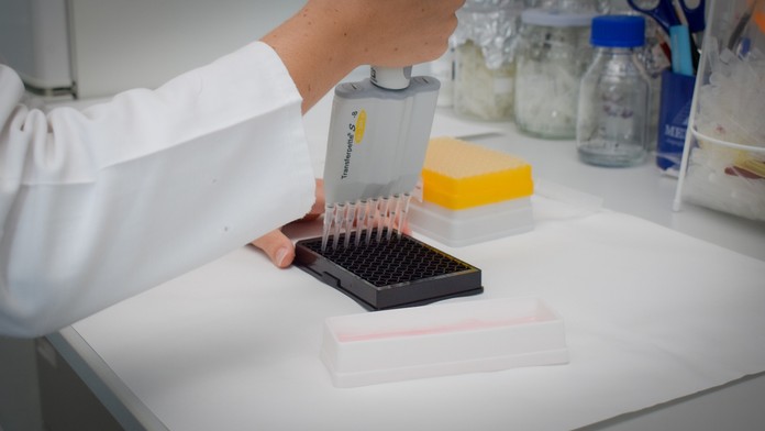 Práca v laboratóriu.