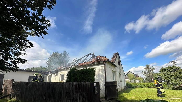 Výbuch domu neďaleko Prostějova