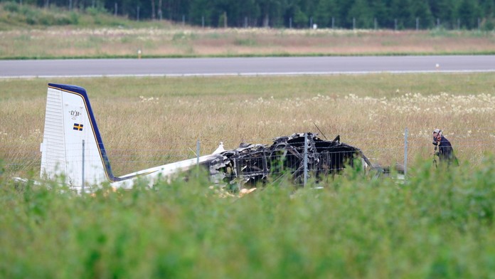 Havária lietadla s parašutistami vo Švédsku