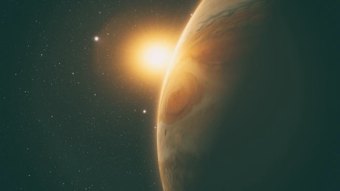 Jupiter a jeho najväčšie mesiace.
