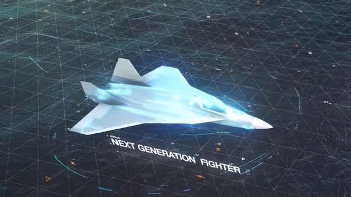 3D animácia novej stíhačky FCAS.