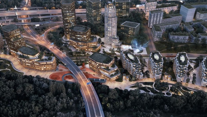 GALÉRIA: Na petržalskom brehu Dunaja pri Moste Apollo vyrastie nová štvrť. Tu sú prvé vizualizácie