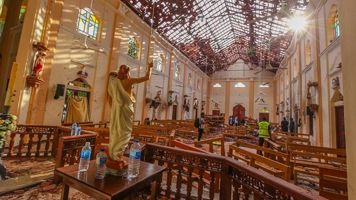 Kostol St. Sebastian's v Negombo na juhu Kolomba.