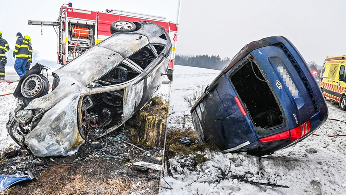 Dopravná nehoda pri Michalovciach. Auto skončilo na totálku