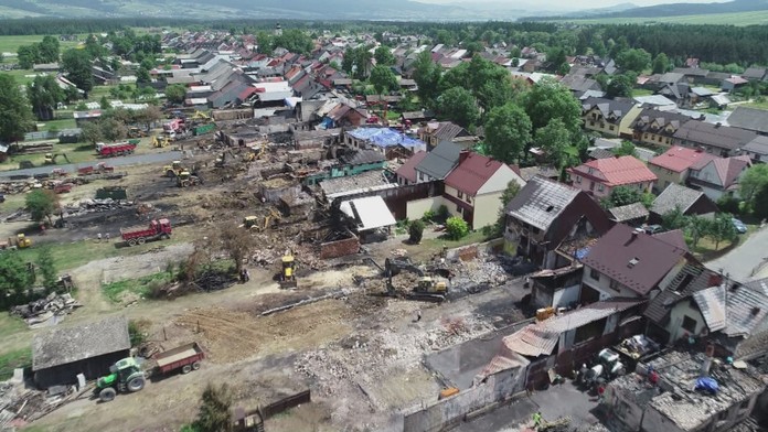 Nowa Biala po požiari.