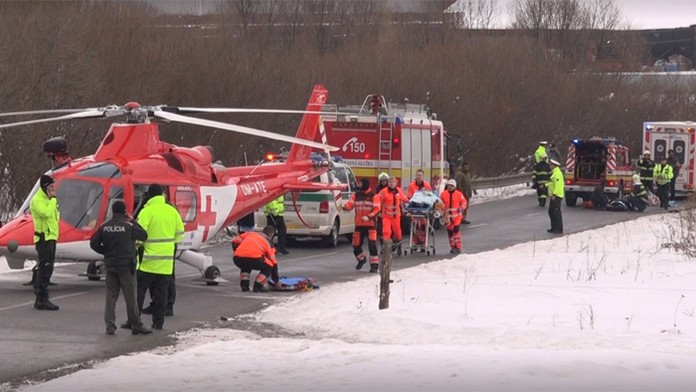 Nehoda v obci Spišské Bystré.