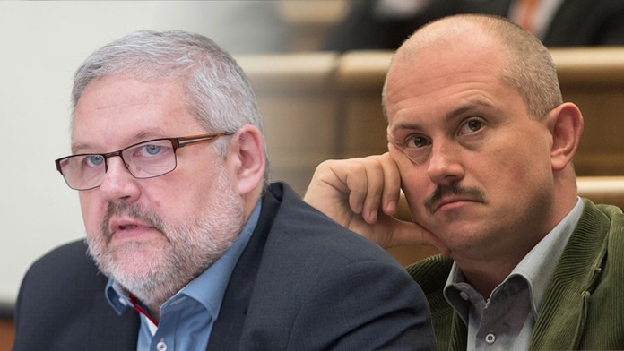 Stanislav Mičev a Marián Kotleba.