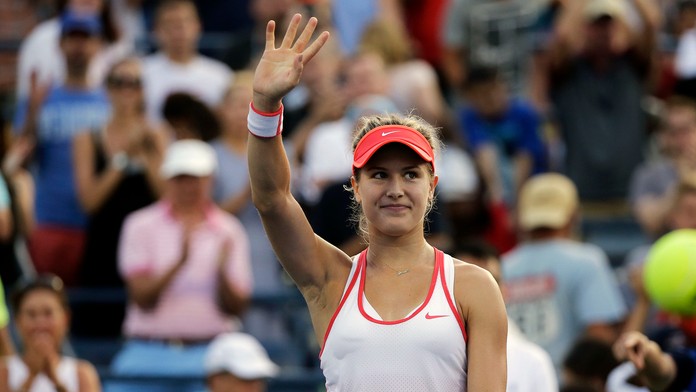 Spokojná Eugenie Bouchardová po víťazstve nad Dominikou Cibulkovou v treťom kole US Open.