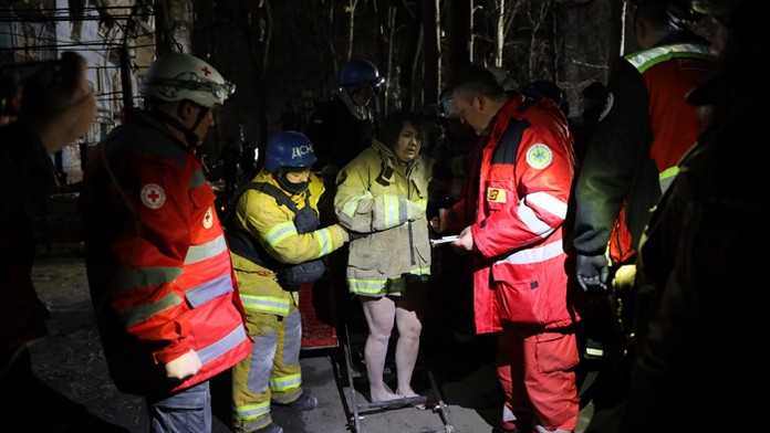 Ruský útok na Záporožie.