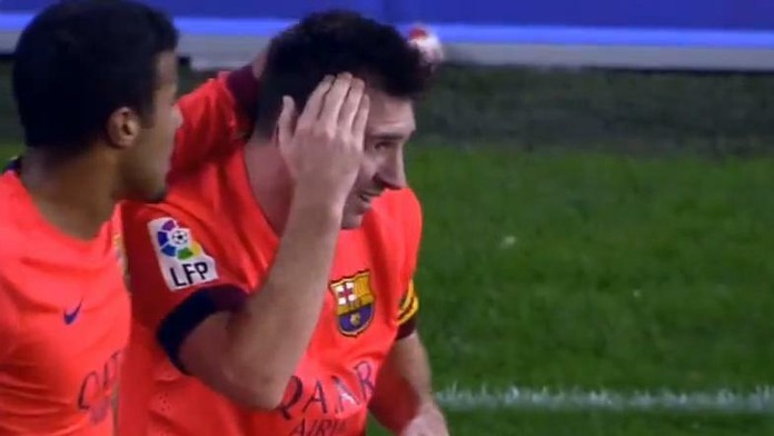 Messi po zasiahnutí fľašou do hlavy