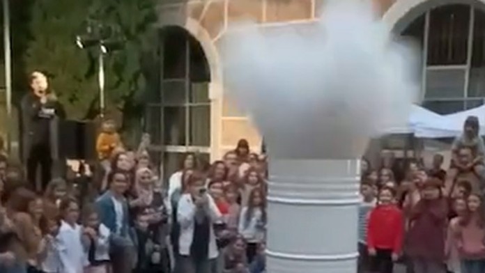 Explózia na vedeckom festivale na severovýchode Španielska.