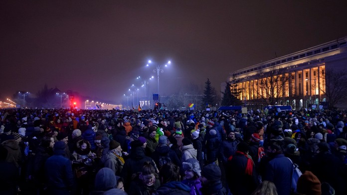 Protesty v Rumunsku.