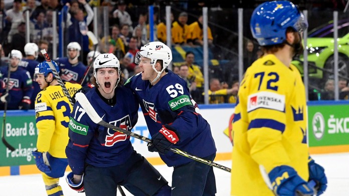 Radosť Američana Adama Gaudetta po strelení gólu.