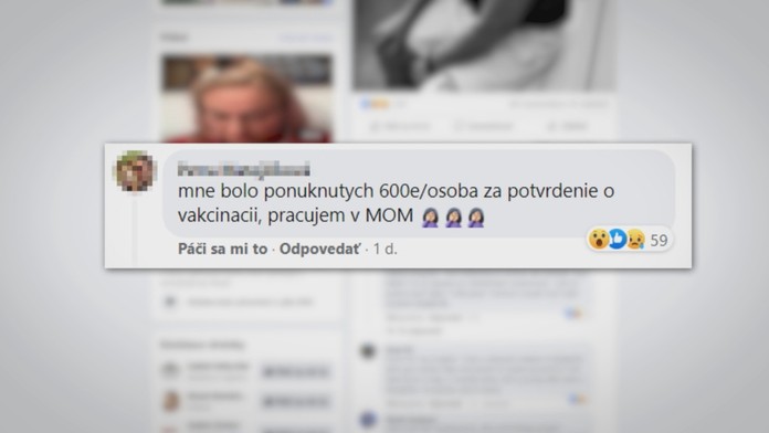 Ľudia ponúkajú za potvrdenie o očkovaní aj finančné odmeny