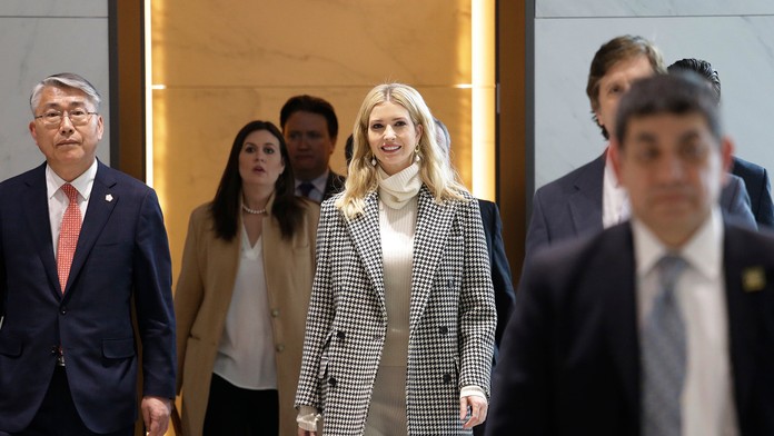 Ivanka Trumpová po príchode do Južnej Kórey. 