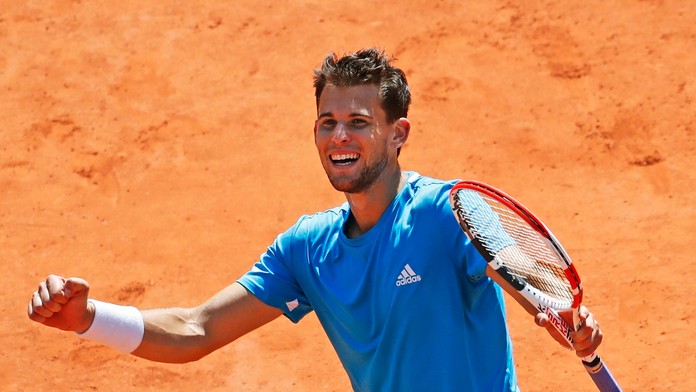 Tenista Dominic Thiem v semifinále na Roland Garros.
