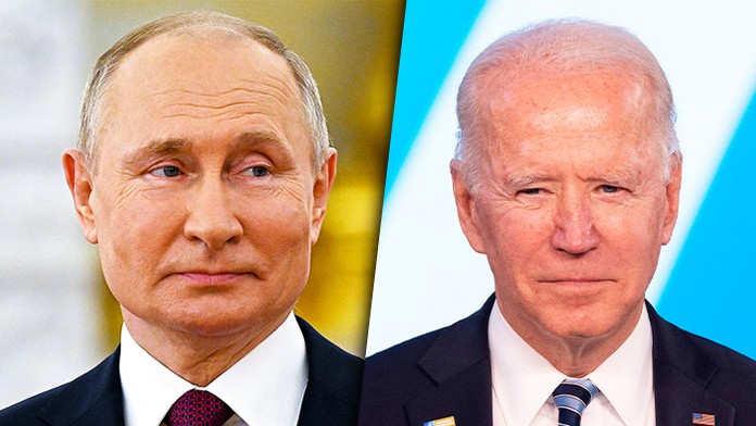 Vladimír Putin a Joe Biden.