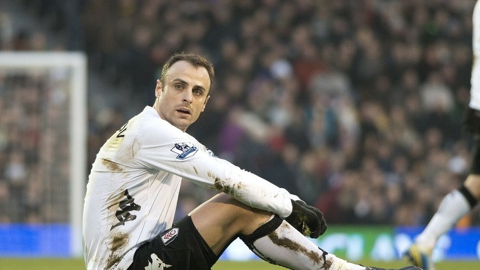 Na archívnej snímke Dimitar Berbatov počas zápasu Fulham - Wigan Athletic.