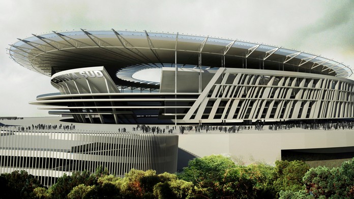 Vizualizácia nového štadióna AS Rím.