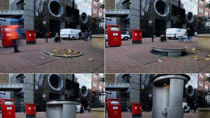 Pouličný výsuvný pisoár