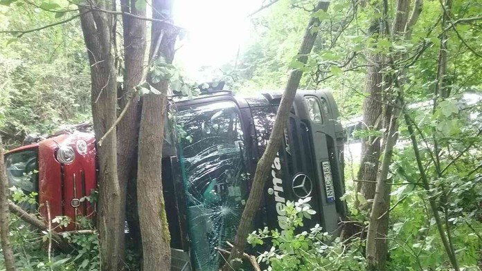 Prevrátený kamión 