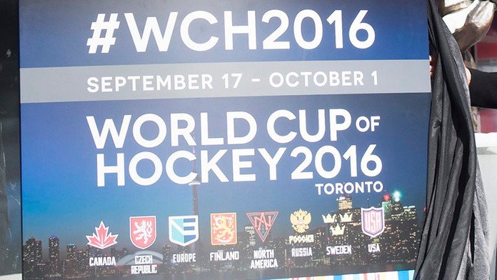 Tímy na Svetovom pohári v hokeji.
