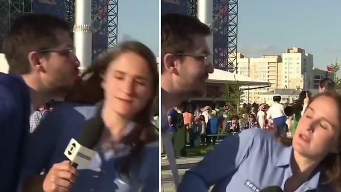 Redaktorka Júlia Guimaraes v Rusku