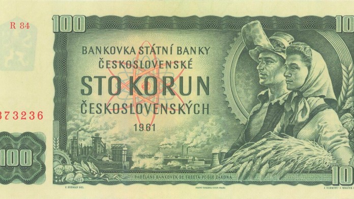 Československá stokorunáčka z roku 1961