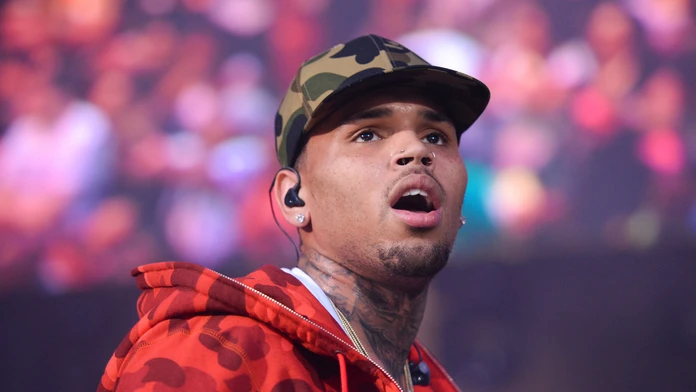 Na snímke spevák Chris Brown, ktorého zadržali pre napadnutie.