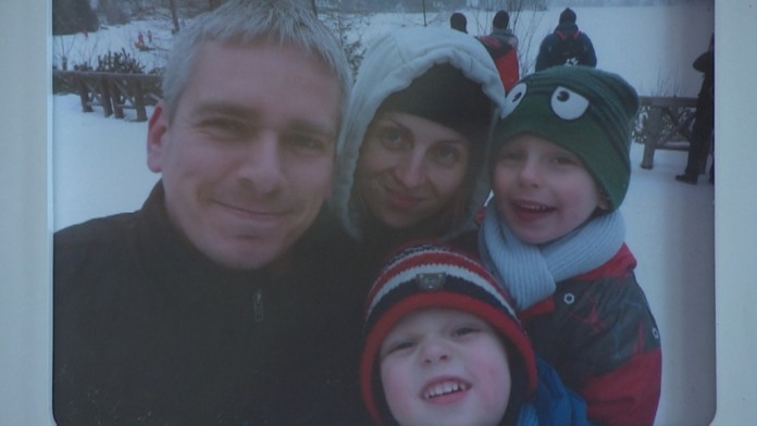 Mária Živojinová s rodinou.