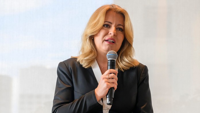 Na snímke prezidentka Zuzana Čaputová počas podujatia Slovak meet Slovaks - stretnutie prezidentky s podnikateľskou delegáciou a komunitou v San Franciscu. 