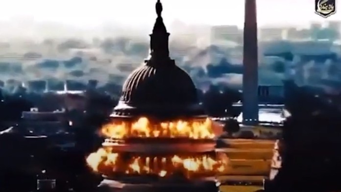 Útok na Kapitol v propagandistickom videu iránskej televízie.